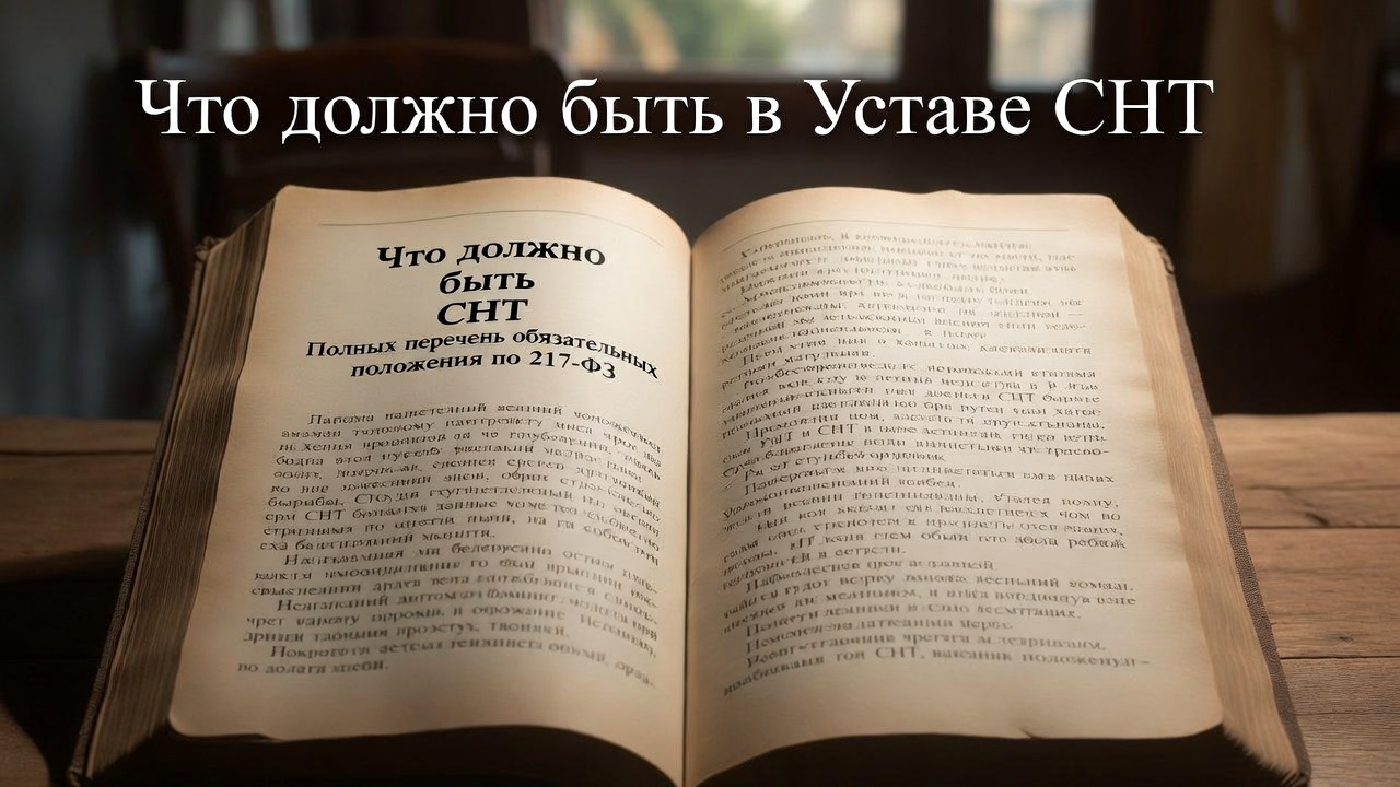 Что должно быть в Уставе СНТ. Полный перечень обязательных положений по 217-ФЗ